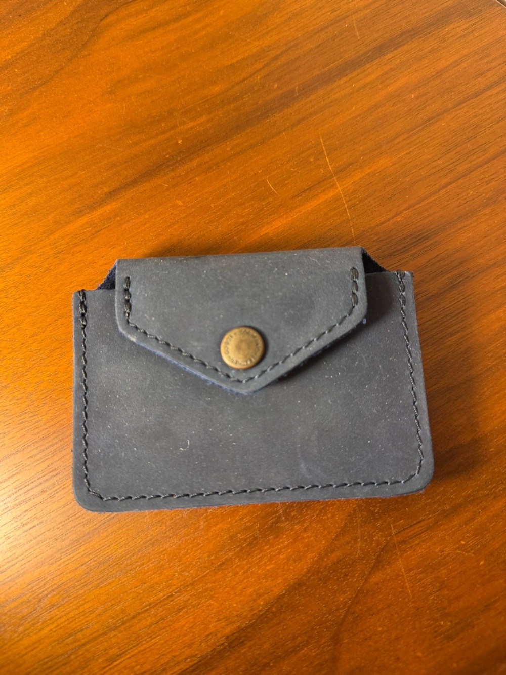 Portland Leather Lovebug Wallet in Navy Blue